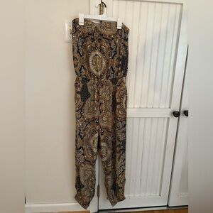 bishop + young Black and Brown Bohemian Jumpsuit